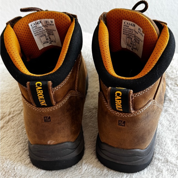 Carolina Women’s Brown Leather Boots Work boots - Picture 3 of 6